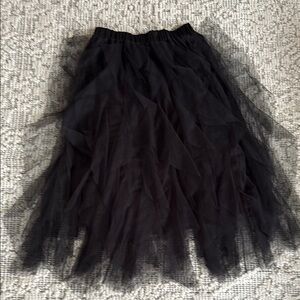 Elegant Black Tulle Skirt
